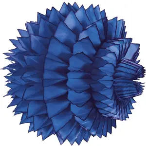 RueDeLaFete Lot de deux boules alvéolées luxe 15 cm, Bleu roi pas cher