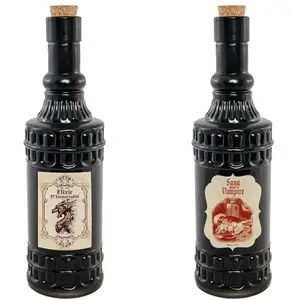 RueDeLaFete bouteille verre elixir 6.5x23cm noir - modèle aléatoire - chaks 90540 pas cher