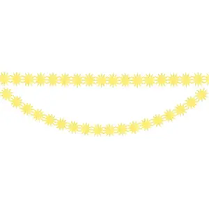 RueDeLaFete Guirlande Soleils, jaune 3m pas cher
