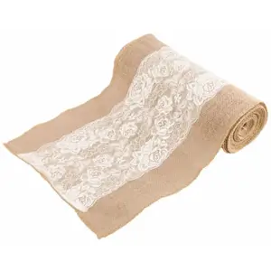 Comparateur de prix : chemin table jute dentelle blanc 28cmx3m - chaks 1013