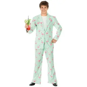 RueDeLaFete Costume disco Flamant Rose adulte, taille L pas cher