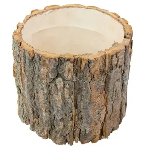 RueDeLaFete support creux bois écorce 13x11cm nature - 10013 Chaks pas cher