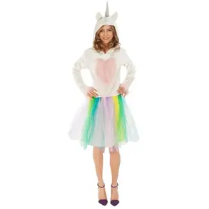 RueDeLaFete Déguisement Robe Licorne adulte, taille M pas cher