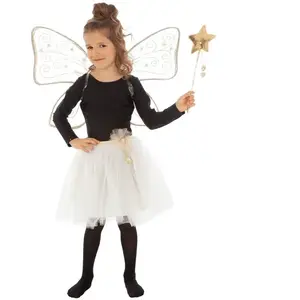 RueDeLaFete Déguisement Set Fée enfant, Or pas cher