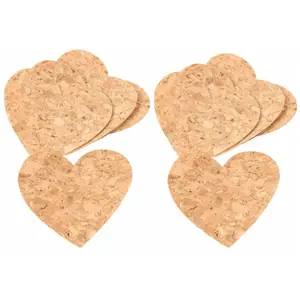 RueDeLaFete Sachet de 12 grands Coeurs en Liège à disperser 8,3cm pas cher