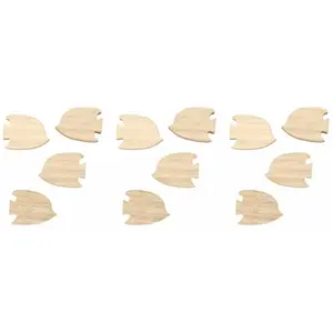 RueDeLaFete Sachet de 12 Poissons en bois naturel 3cm à disperser pas cher