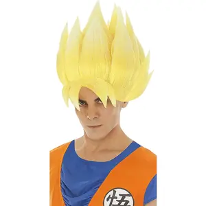 RueDeLaFete Perruque Goku Saiyan  Blond - Dragon Ball Z  - Adulte