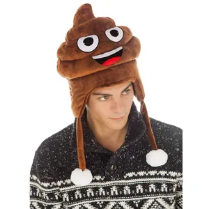 Bonnet - Emoji - Crotte - Marron - Mixte - Intérieur - Adulte