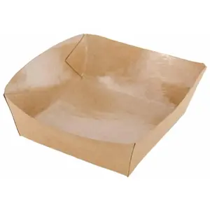 RueDeLaFete Lot de 8 Barquettes Kraft 250ml, 12x11cm pas cher