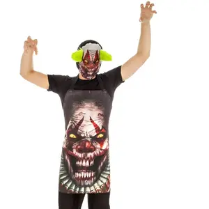 Déguisement Tablier + Masque clown terrifiant adulte