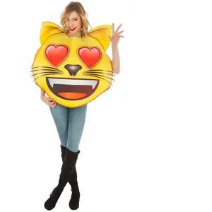 Déguisement Emoji® CHAT coeur, adulte