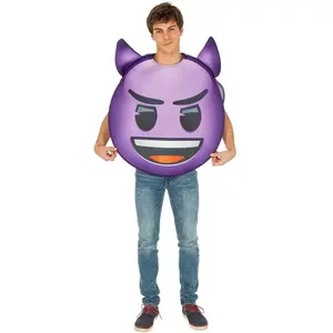 RueDeLaFete Déguisement Emoji diable adulte - Violet pas cher