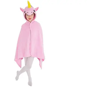RueDeLaFete Cape Licorne Rose enfant pas cher