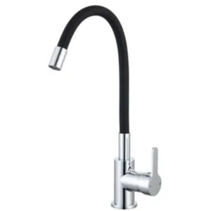 Essebagno Mitigeur de cuisine noir mat et effet chromé mémoire de forme Essebagn... pas cher
