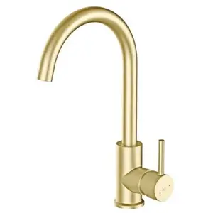 Comparateur de prix : ESSEBAGNO Mitigeur pour Evier en col de cygne Kiwo - Or brossé