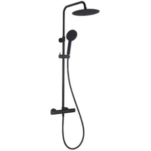 Comparateur de prix : Essebagno - Colonne de douche noire Kissy - Avec thermostatique - Noir