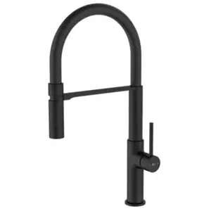 Comparateur de prix : Essebagno 9017954 Magneto mitigeur évier à douchette mobile noir mat