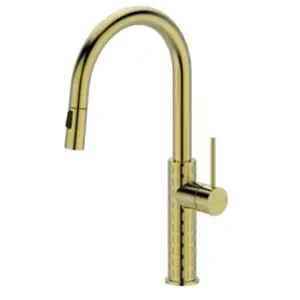 ESSEBAGNO Architek mitigeur évier douchette extractible or brossé pas cher