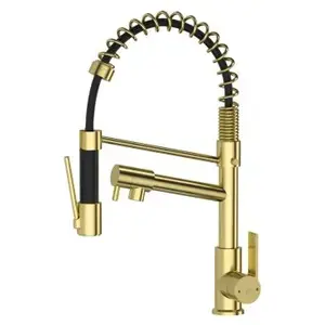 Comparateur de prix : Essebagno 9024167 Big Hotto mitigeur évier à douchette mobile or brossé