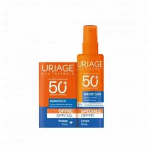 Uriage Bariesun Spray SPF50+ 200ml + Crème SPF0+ 50ml pas cher