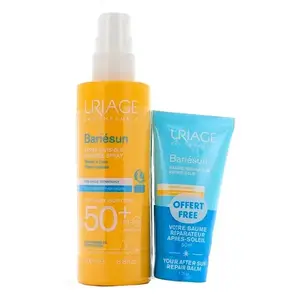 Uriage Bariésun Spray Invisible SPF50+ 200ml + Baume Réparateur 50ml Offert pas cher