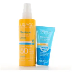 Uriage Bariésun Spray Invisible Très Haute Protection SPF50+ 200 ml + Baume Réparateur 50 ml Offert pas cher