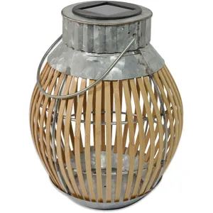 Comparateur de prix : Lanterne Solaire Extérieure - Orium - Bambou et Métal - LED Blanche - Énergie Solaire