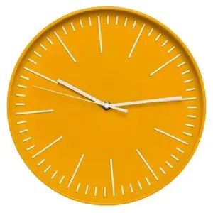 Non communiqué Horloge à quartz silencieuse Atoll - Jaune - Orium pas cher