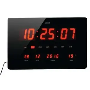 Comparateur de prix : Orium 11122 Horloge murale 36 cm x 22 cm x 2.2 cm noir