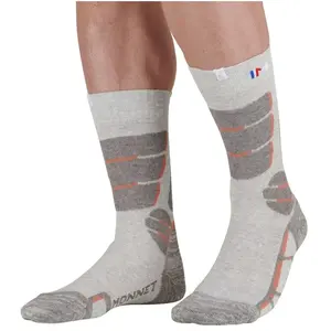 Comparateur de prix : Monnet Trek Lin High - Chaussettes randonnée Gris / Ocre 41 - 42