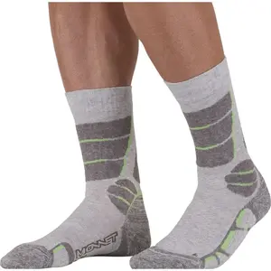 Comparateur de prix : Monnet Trek Lin High - Chaussettes randonnée Gris / Vert 41 - 42