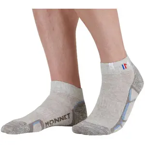 Comparateur de prix : Monnet Trek Lin Low - Chaussettes randonnée Gris / bleu 37 - 38