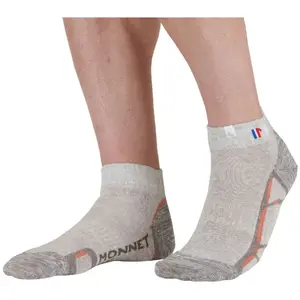 Comparateur de prix : Monnet Trek Lin Low - Chaussettes randonnée Gris / Ocre 45 - 46