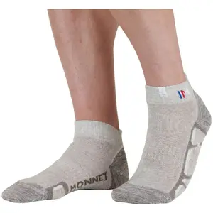 Monnet Trek Lin Low - Chaussettes randonnée Gris / Blanc 47 - 48Vendu parhardloop