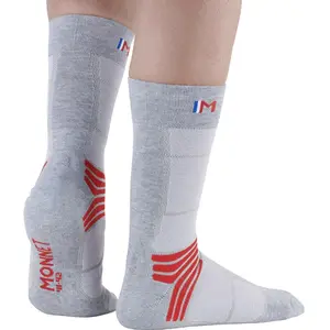 Comparateur de prix : Monnet Trek Air - Chaussettes randonnée Grey / Red 41 - 42
