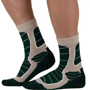 Chaussettes de randonnée MONNET TREK MEDIUM (Beige/vert) pas cher