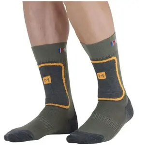 Monnet Jarrette Trek Perf - Chaussettes randonnée Kaki 39 - 40 pas cher
