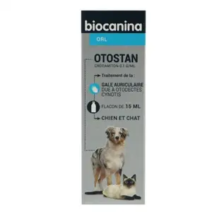 Biocanina orl otostan chien et chat 15ml pas cher