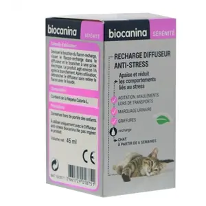 Biocanina recharge diffuseur anti-stress chat 45ml pas cher