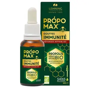 Comparateur de prix : Lehning Propomax Immunité Sans Alcool Extrait de Propolis Bio 30ml