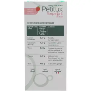 Lehning O.R.L Petitux Sirop 125ml pas cher