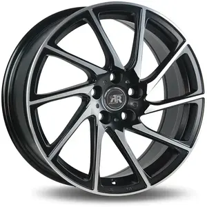 Jante Aluminium Racer 18 Pouces Noir Satin Face Polie Turn pas cher