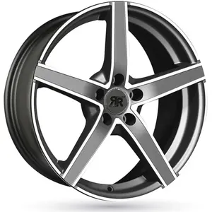Jante Alu Racer Artic Evo 7.5x17 5x100 Et40 Gris Face Polie pas cher