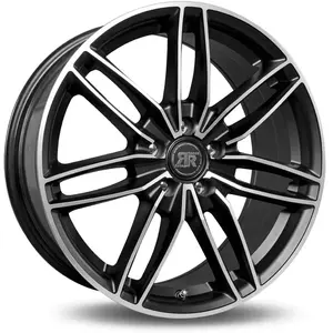 Jante Aluminium Racer 17 Pouces Noir Satin Face Polie pas cher