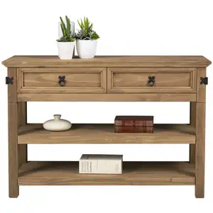 Console en pin massif 113 cm EL PATIO finition cirée pas cher