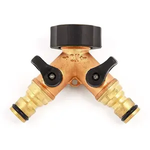 Comparateur de prix : FISHTEC Nez de Robinet - Raccord Répartiteur avec 2 Sorties mâles - en Laiton - Jardin ou Bricolage