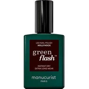 Comparateur de prix : Manucurist Green Flash Hollyhock Vernis semi-permanent rouge noir 15ml