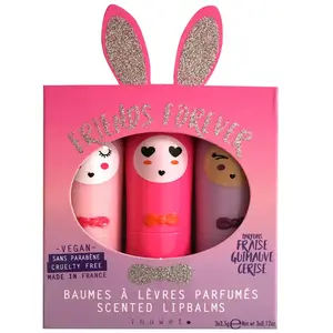 Inuwet - Coffret Trio Fushia Baumes À Lèvres Parfumés 3g pas cher