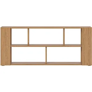 MILIBOO Bibliothèque basse ouverte design finition bois clair chêne l168 cm musso pas cher