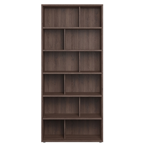 Miliboo - Bibliothèque design finition bois foncé noyer L92 cm epureVendu parcdiscount